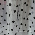 The best-seller 100% polyester organza with flocking plain dyed for garment